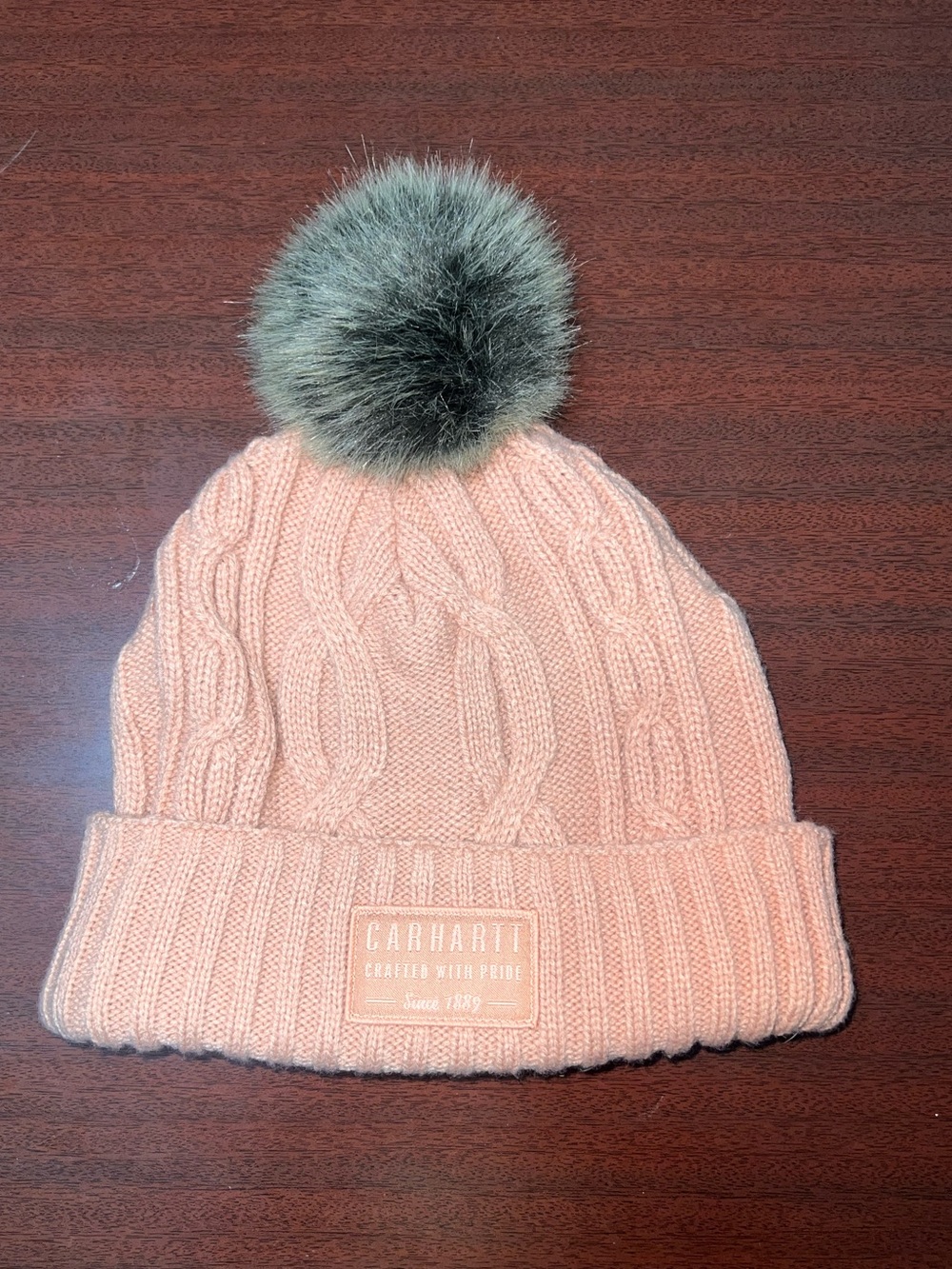 Carhartt Peach Knit Pom Beanie